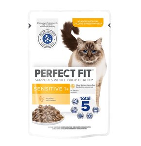 Karma dla kota PERFECT FIT Sensitive 1+ Kurczak w sosie 85 g