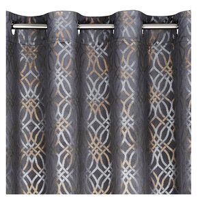 Zasłona EUROFIRANY Areta 140 x 250 cm Stalowo-srebrny