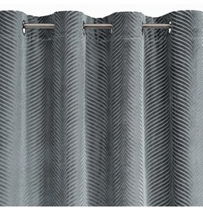 Zasłona EUROFIRANY Lussi 140 x 250 cm Stalowy