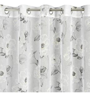 Firana gotowa EUROFIRANY Bessy 350 x 250 cm Biało-zielony
