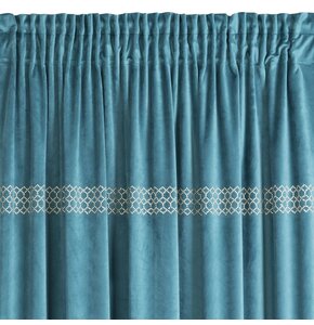 Zasłona EUROFIRANY Jovita 140 x 270 cm Ciemnoturkusowy