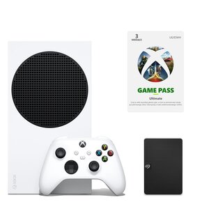 Konsola MICROSOFT XBOX Series S + 3mies Game Pass Ultimate + Dysk SEAGATE Expansion Portable 2TB HDD