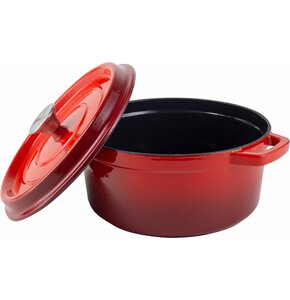 Garnek żeliwny VINTAGE CUISINE VC2P2218RD20CP Czerwony Ombre 22 cm