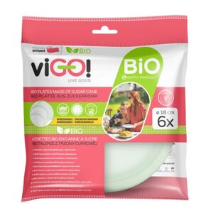 Talerz VIGO Bio 7316006 18 cm (6 sztuk)