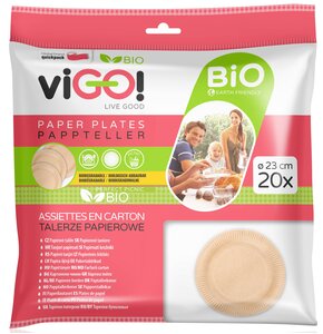 Talerz papierowy VIGO 7312222 23 cm (20 sztuk)
