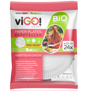 Talerz papierowy VIGO 7312224 23 cm (24 sztuki)