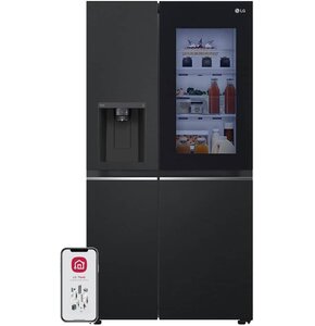 Lodówka LG GSGV80EPLL Side by Side 179cm Czarna Podajnik wody