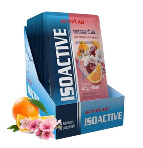 Izotonik ACTIVLAB Isoactive Kwiat wiśni z pomarańczą (20 szt.)