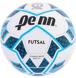 Piłka nożna PENN Futsal (rozmiar 4) Biało-niebieski