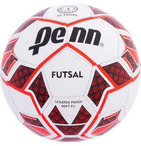 Piłka nożna PENN Futsal (rozmiar 4) Biało-czerwony