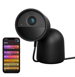 Kamera PHILIPS HUE Secure Zewnętrzna / Wewnętrzna, Wi-Fi Czarny + Podstawka na biurko