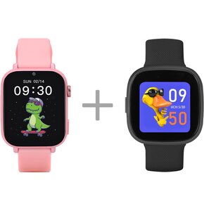Smartwatch GARETT Kids Nice Pro 4G Różowy + Kids Fit Czarny