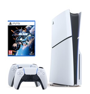 Konsola SONY PlayStation 5 Slim + 2 Kontrolery SONY DualSense Biały + Stellar Blade Gra PS5