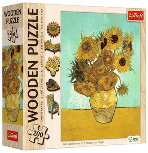 Puzzle TREFL Wooden Puzzle Słoneczniki Vincent Van Gogh 20249 (200 elementów)