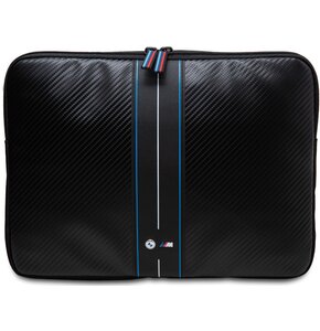 Etui na laptopa BMW Sleeve Carbon Blue Stripes 14 cali Czarny