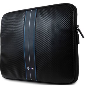 Etui na laptopa BMW Sleeve Carbon Blue Stripes 16 cali Czarny