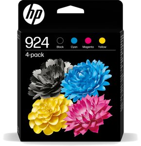 Zestaw tuszów HP 924 Czarny, Błękitny, Purpurowy, Żółty 6C3Z1NE