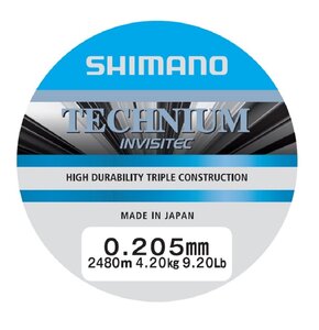 Żyłka SHIMANO Technium QP Invisitec 0.205 mm / 2480 m Szary