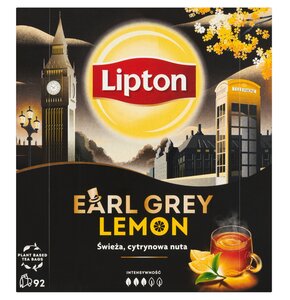 Herbata LIPTON Earl Grey Lemon (92 sztuki)