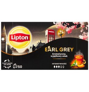 Herbata LIPTON Earl Grey Czarna (50 sztuk)
