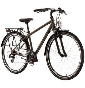 Rower trekkingowy KROSS Trans 2.0 M19 28 cali męski Khaki-czarny