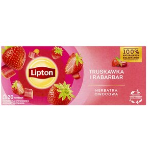 Herbata LIPTON Truskawka i Rabarbar (20 sztuk)