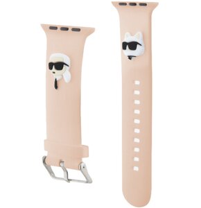 Pasek KARL LAGERFELD Karl & Choupette Heads do Apple Watch (38/40/41mm) Różowy