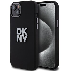 Etui DKNY Liquid Silicone Metal Logo do Apple iPhone 14 Plus/15 Plus Czarny