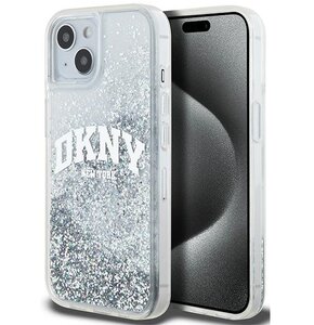 Etui DKNY Liquid Glitter Big Logo do Apple iPhone 13/14/15 Biały