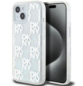 Etui DKNY Liquid Glitter Multilogo do Apple iPhone 13/14/15 Biały