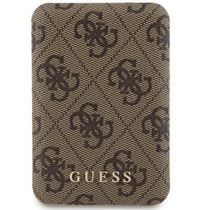 Powerbank GUESS 4G Leather Metal Logo 5000 mAh 15W Brązowy