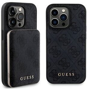 Etui GUESS 4G Metal Logo do Apple iPhone 15 Pro Czarny + Powerbank
