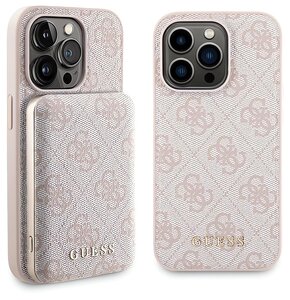 Etui GUESS 4G Metal Logo do Apple iPhone 14 Pro Różowy + Powerbank 5000mah 15W