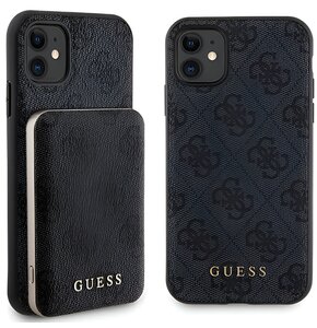 Etui GUESS 4G Metal Logo do Apple IPhone 11 Czarny + Powerbank MagSafe 5000mAh 15W