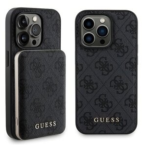 Etui GUESS 4G Metal Logo do Apple iPhone 13 Pro Czarny + Powerbank 5000mah 15W