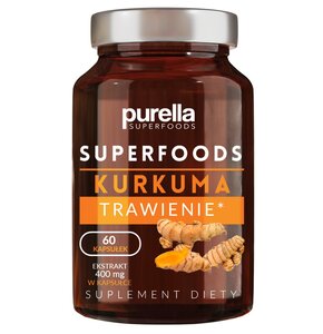 Suplement na trawienie PURELLA Superfoods Kurkuma (60 kapsułek)