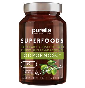 Suplement na odporność PURELLA Superfoods Ekstrakt z liści oliwki europejskiej (60 kapsułek)