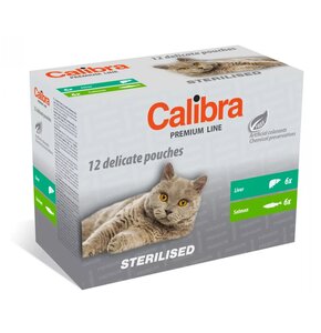 Karma dla kota CALIBRA Premium Sterilised Multipack (12 x 100 g)
