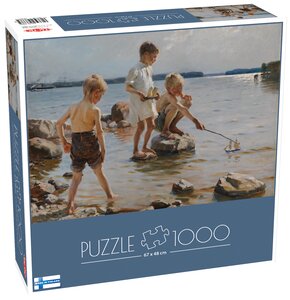 Puzzle TACTIC Albert Edelfelt Chłopcy bawiący się na brzegu 58688 (1000 elementów)