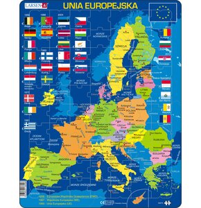 Układanka LARSEN Maxi Mapa Unia Europejska Flagi LA-A39PL (70 elementów)