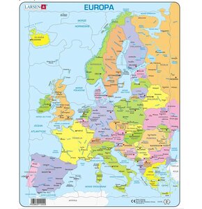 Układanka LARSEN Maxi Europa Mapa Polityczna LA-A8PL (37 elementów)