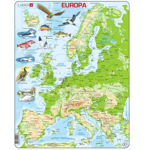 Układanka LARSEN Maxi Europa mapa fizyczna LA-K70PL (87 elementów)