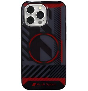 Etui AUDI IML Sport MagSafe do Apple iPhone 13/13 Pro Czarno-czerwony