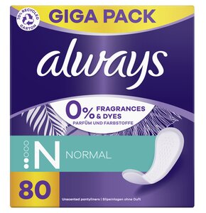 Wkładki higieniczne ALWAYS Daily Fresh Normal (80 sztuk)
