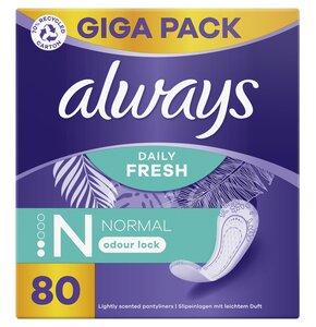 Wkładki higieniczne ALWAYS Dailies Fresh & Protect Normal (80 sztuk)