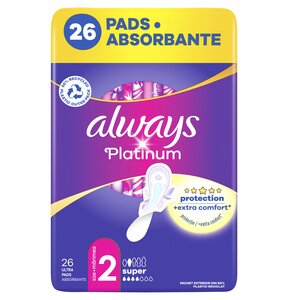 Podpaski ALWAYS Platinum Super Rozmiar 2 (26 sztuk)