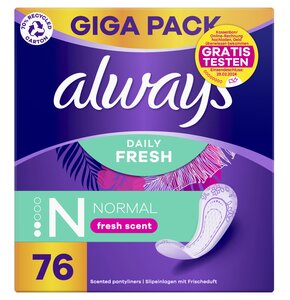 Wkładki higieniczne ALWAYS Daily Fresh Normal (76 sztuk)