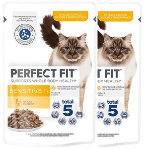 Karma dla kota PERFECT FIT Sensitive 1+ Kurczak w sosie (2 x 85 g)