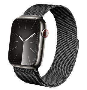 Pasek CRONG Milano Steel do Apple Watch (44/45/46/49mm) Grafitowy