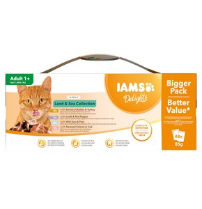 Karma dla kota IAMS Delights Gravy Land & Sea (48 x 85 g)